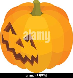 Smile pumpkin icon, isometric style Stock Vector