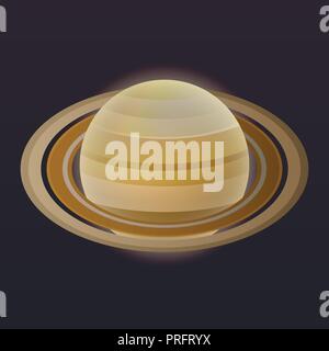 Saturn planet icon, isometric style Stock Vector