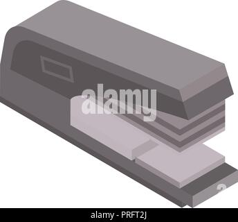 Paper stapler icon, isometric style Stock Vector