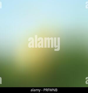 Abstract green blurred gradient background with sunlight. Nature backdrop. Vector illustration. Ecology concept for your graphic design, banner or pos Stock Vector