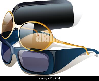 Cool realistic glasses. Isolated on white background. Flat vector illustration. Stock Vector