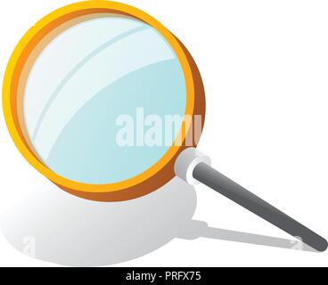 Magnifying Glass, With Gradient Mesh, Isolated on Transparent Background, With Gradient Mesh, Vector Illustration Stock Vector