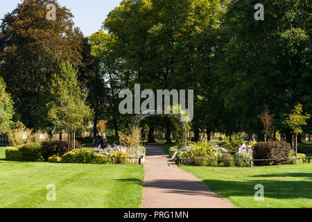 The Princess Diana memorial garden in Christ's Pieces on a sunny Summer day, Cambridge, UK Stock Photo