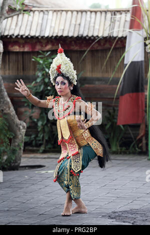Balinese gamelon dancer in Bali, Indonesia Stock Photo