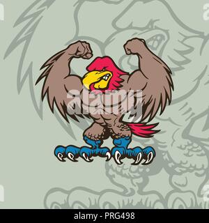 eagle mascot Character . cartoon character Vector Illustration. Stock Vector