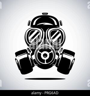 Gas mask vector illustration isolated on white background. Respirator vector illustration Stock Vector