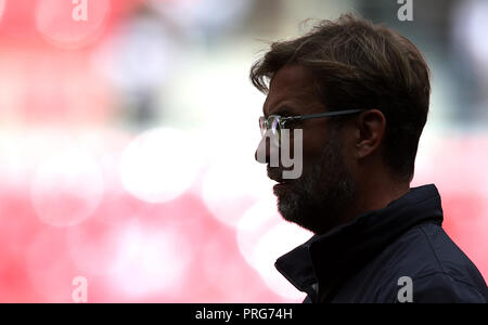 Manager of Liverpool, Jurgen Klopp silhouette - Manchester City v ...