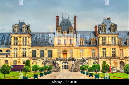 Chateau de Fontainebleau, one of the largest French royal palaces. Stock Photo