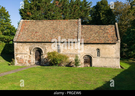 The exterior of The Leper Chapel of St. Mary Magdalene medieval chapel, Cambridge, UK Stock Photo