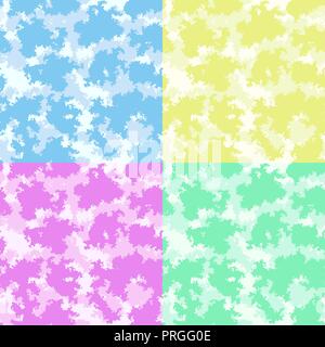 Cute baby background colorful clouds, nursery seamless wallpaper pattern vector Stock Vector