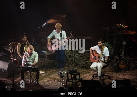 Milan, Italy. 1st October, 2018. The scottish band Biffy Clyro performs on stage during the MTV Unplugged European Tour. Luca Quadrio/Alamy Live News Stock Photo