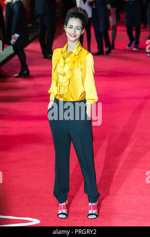 London, UK. 2nd October 2018. Ines Melab attends the World premiere of 'The Romanoffs' at Curzon Mayfair cinema in London. Credit: Wiktor Szymanowicz/Alamy Live News Stock Photo