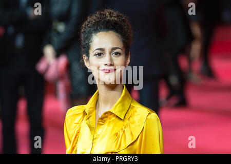 London, UK. 2nd October 2018. Ines Melab attends the World premiere of 'The Romanoffs' at Curzon Mayfair cinema in London. Credit: Wiktor Szymanowicz/Alamy Live News Stock Photo