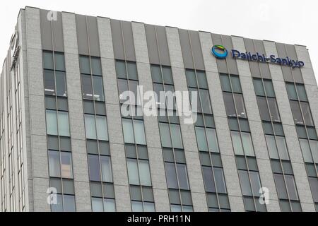 A general view of Daiichi Sankyo Co., Ltd.'s headquarters in Tokyo, on October 3, 2018, Japan. Credit: Rodrigo Reyes Marin/AFLO/Alamy Live News Stock Photo