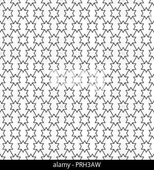 Seamless geometric pattern in black and white in thin lines. Stock Vector