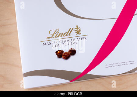 Box of Lindt Master Chocolatier Collection chocolates, unopened box, United Kingdom Stock Photo