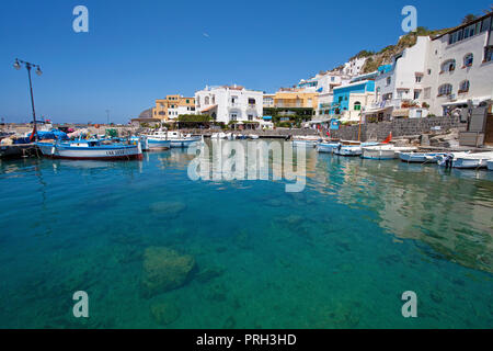 The picturesque fishing village Sant' Angelo on Ischia island, Gulf of Neapel, Italy Stock Photo