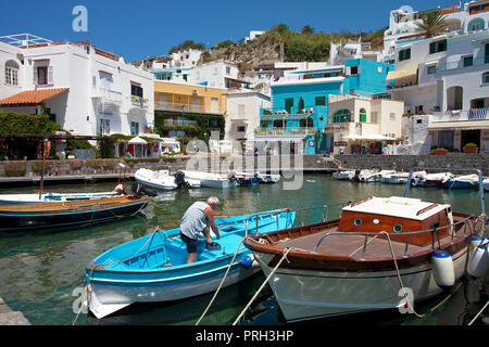 The picturesque fishing village Sant' Angelo on Ischia island, Gulf of Neapel, Italy Stock Photo