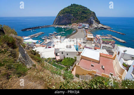 The picturesque fishing village Sant' Angelo on Ischia island, Gulf of Neapel, Italy Stock Photo