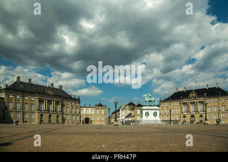 Amalienborg Palace,  the home of the Danish royal family Stock Photo