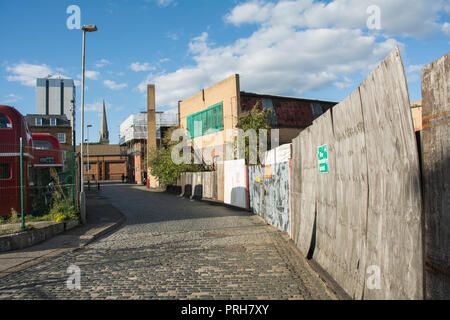 A derelict Dock Road, Brentford, Hounslow, Middlesex, UK Stock Photo
