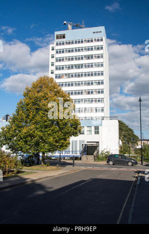 Redevelopment plans for the former Brentford Police station, The Half Acre, Brentford, London, TW8, UK Stock Photo