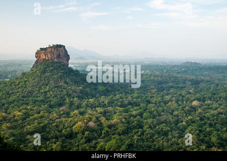 Sigiriya Rock, picture taken from Pidurangala Rock Stock Photo