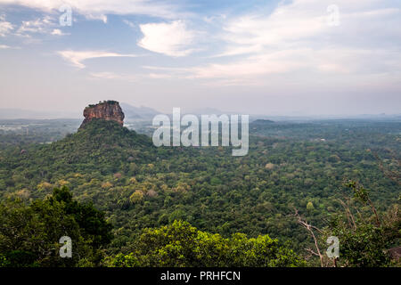 Sigiriya Rock, picture taken from Pidurangala Rock Stock Photo