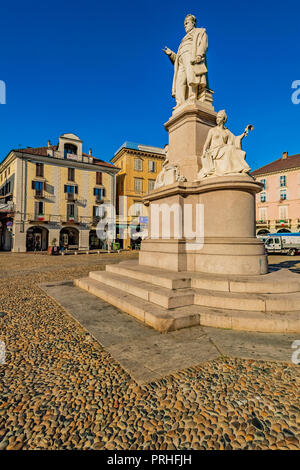 Italy Piedmont Vercelli Piazza Cavour Stock Photo