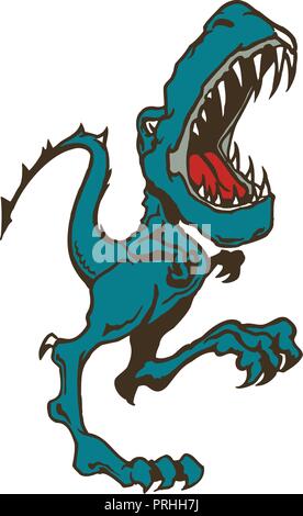 dinosaur cartoon. animal cartoon vector Illustration. Stock Vector