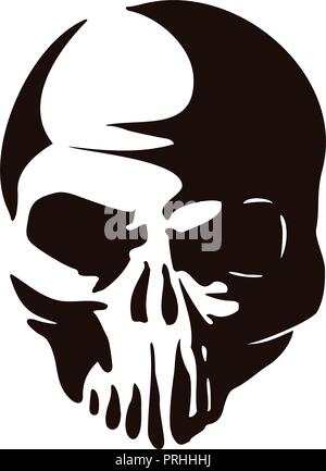 head skull silhouette. Vector Illustration. Stock Vector