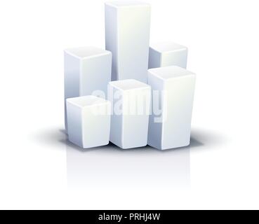 blank town icon. 3D vector illustration Stock Vector