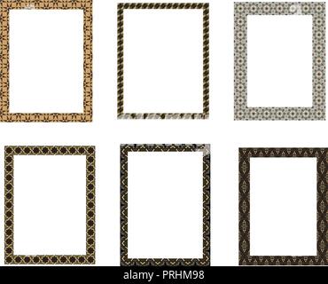 Vector decorative frame. Elegant element for design template, place for text. Floral border. Lace decor for birthday and greeting card, wedding invita Stock Vector