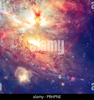 Star field and nebula in outer space Stock Photo