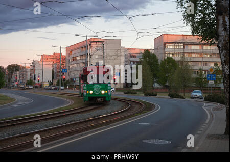 LIEPAJA, LATVIA - MAY 5: Liepaja is a city in western Latvia, located on the Baltic Sea. View to the city in evening time on 5 May 2017. Stock Photo