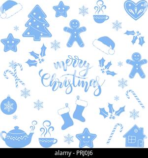 Merry Christmas brush calligraphy Stock Vector