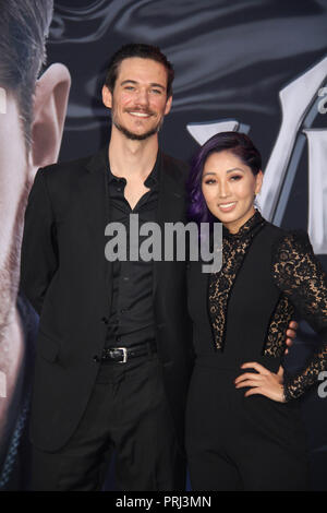 Peter Kitch, Mari Takahashi  10/01/2018 The World Premiere of 'Venom' held at Regency Village Theatre in Los Angeles, CA Photo by Izumi Hasegawa / HollywoodNewsWire.co Stock Photo