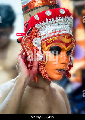 A theyyam dancer in Kerala. Stock Photo