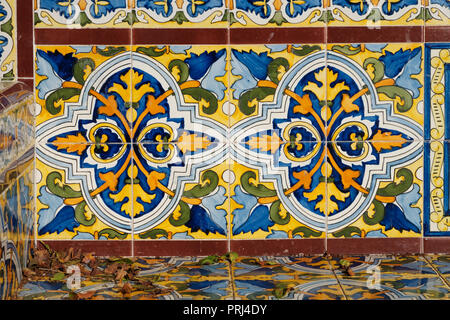 Colorful pattern ceramic tiles , beautiful design detail , Stock Photo