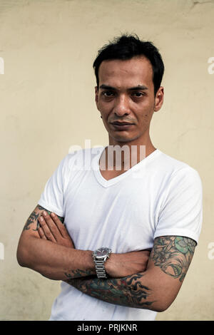 Portrait of young man in Banda Aceh, Sumatra, Indonesia Stock Photo