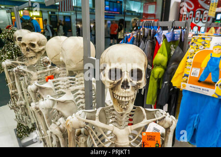 Halloween merchandise at a KMart store in New York on Friday, September 28, 2018. (© Richard B. Levine) Stock Photo