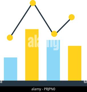 statistics bar graph pointed line design Stock Vector Image & Art - Alamy