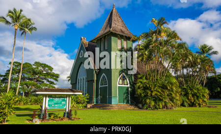 Waioli Huiia Church, Hanalei, Kauai, Hawaii USA Stock Photo