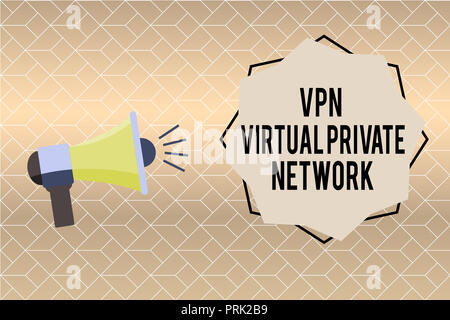 Handwriting text writing Vpn Virtual Private Network. Concept meaning Safe Encrypted connection over the Internet. Stock Photo