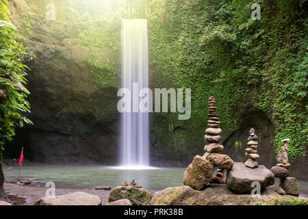 Beautiful Tibumana waterfall in Bangli, Bali Indonesia Stock Photo