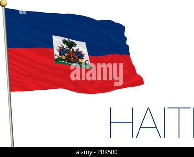 Haiti official flag, vector illustration Stock Vector