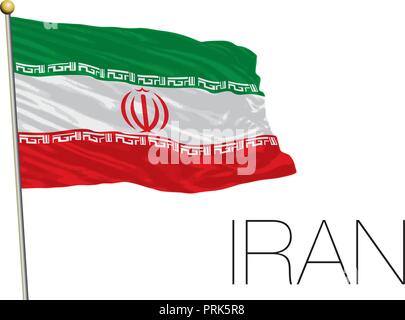 Iran official flag, vector illustration Stock Vector