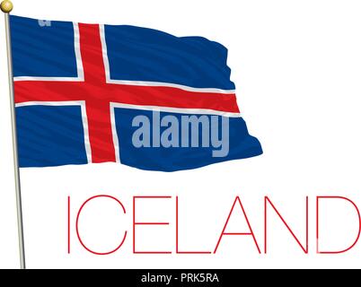 Iceland official flag, vector illustration Stock Vector
