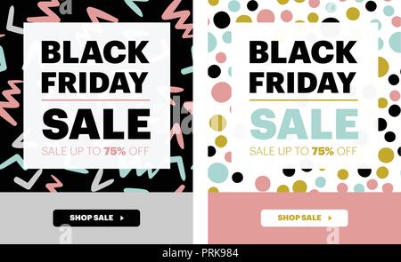 Black Friday sale poster template design vector illustration Stock Vector