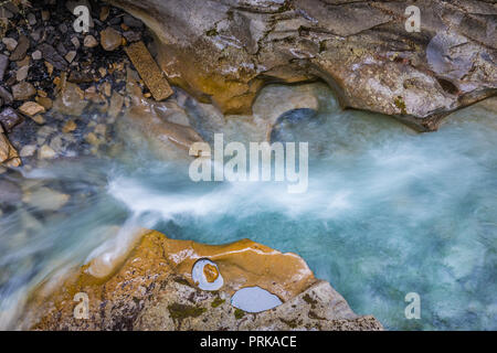 Johnston Creek is a tributary of the Bow River in Canada's Rocky Mountains. The creek is located in Banff National Park. Stock Photo